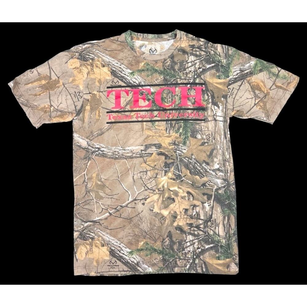 Texas Tech Camo T-Shirt The Game Realtree Streetwear Unisex Large University